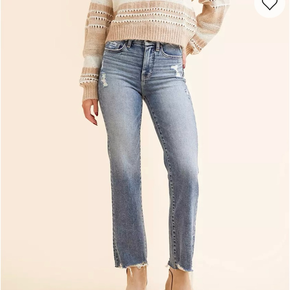 BKE Billie Cropped Straight Stretch Jean